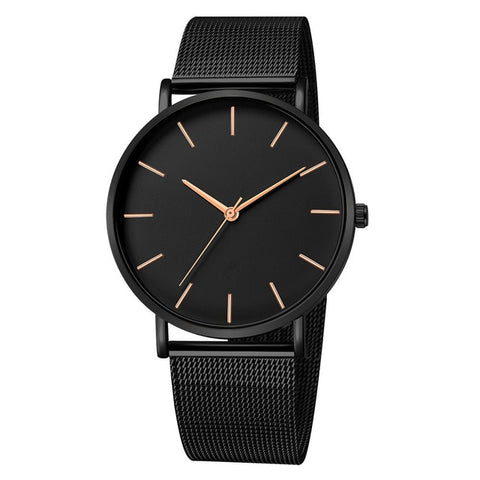 Image of Luxury Watch Men Mesh Ultra-thin Stainless Steel Quartz Wrist Watch Male Clock reloj hombre relogio masculino Free Shipping