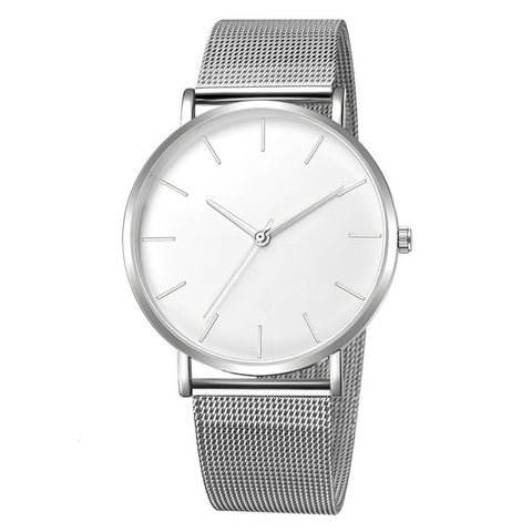 Image of Luxury Watch Men Mesh Ultra-thin Stainless Steel Quartz Wrist Watch Male Clock reloj hombre relogio masculino Free Shipping