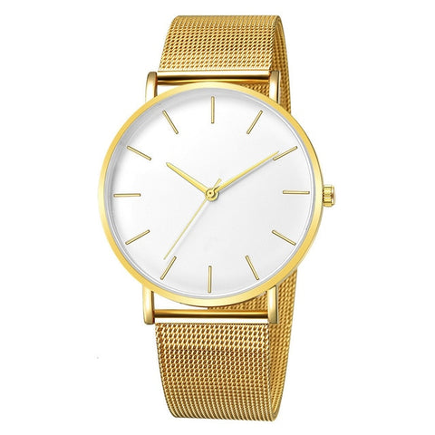 Image of Luxury Watch Men Mesh Ultra-thin Stainless Steel Quartz Wrist Watch Male Clock reloj hombre relogio masculino Free Shipping
