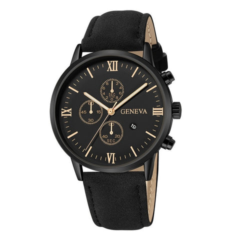 Image of Fashion Geneva Men Date Alloy Case Synthetic Leather Analog Quartz Sport Watch Male Clock Top Brand Luxury Relogio Masculino D30