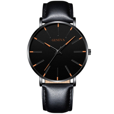 Image of 2020 Minimalist Men's Fashion Ultra Thin Watches Simple Men Business Stainless Steel Mesh Belt Quartz Watch Relogio Masculino