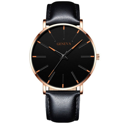 Image of 2020 Minimalist Men's Fashion Ultra Thin Watches Simple Men Business Stainless Steel Mesh Belt Quartz Watch Relogio Masculino