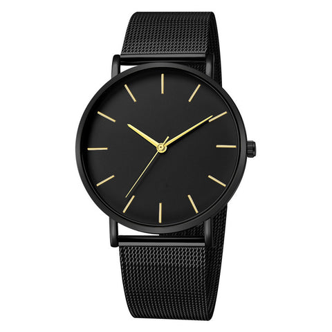 Image of Luxury Watch Men Mesh Ultra-thin Stainless Steel Quartz Wrist Watch Male Clock reloj hombre relogio masculino Free Shipping