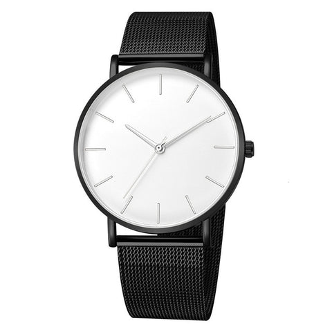 Image of Luxury Watch Men Mesh Ultra-thin Stainless Steel Quartz Wrist Watch Male Clock reloj hombre relogio masculino Free Shipping
