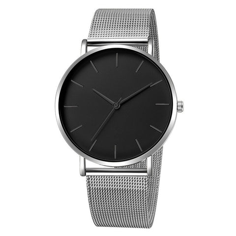 Image of Luxury Watch Men Mesh Ultra-thin Stainless Steel Quartz Wrist Watch Male Clock reloj hombre relogio masculino Free Shipping