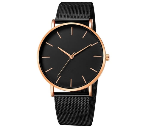 Image of Luxury Watch Men Mesh Ultra-thin Stainless Steel Quartz Wrist Watch Male Clock reloj hombre relogio masculino Free Shipping