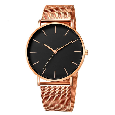 Image of Luxury Watch Men Mesh Ultra-thin Stainless Steel Quartz Wrist Watch Male Clock reloj hombre relogio masculino Free Shipping