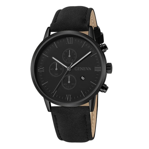 Image of Fashion Geneva Men Date Alloy Case Synthetic Leather Analog Quartz Sport Watch Male Clock Top Brand Luxury Relogio Masculino D30