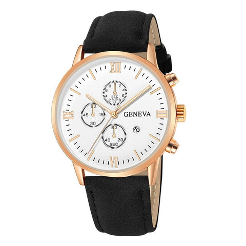 Image of Fashion Geneva Men Date Alloy Case Synthetic Leather Analog Quartz Sport Watch Male Clock Top Brand Luxury Relogio Masculino D30