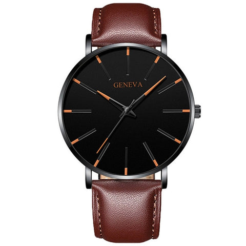 Image of 2020 Minimalist Men's Fashion Ultra Thin Watches Simple Men Business Stainless Steel Mesh Belt Quartz Watch Relogio Masculino