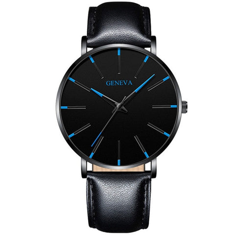 Image of 2020 Minimalist Men's Fashion Ultra Thin Watches Simple Men Business Stainless Steel Mesh Belt Quartz Watch Relogio Masculino