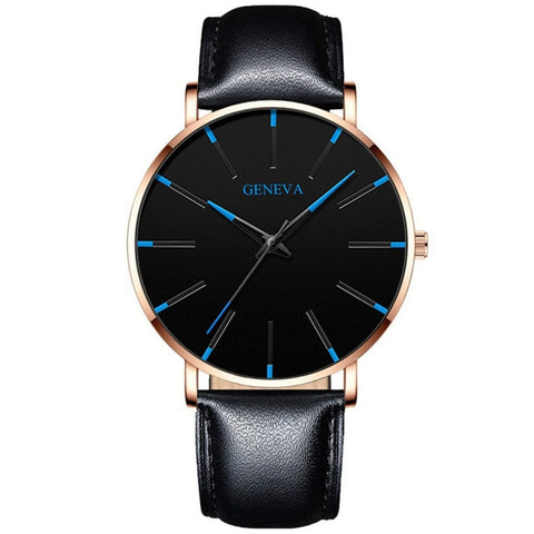 Image of 2020 Minimalist Men's Fashion Ultra Thin Watches Simple Men Business Stainless Steel Mesh Belt Quartz Watch Relogio Masculino